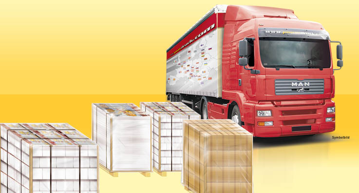 LKW-Europa, Druckerei, LKW, Fernverkehr, Nahverkehr, Hebebühne, Ladewand, Ladeboardwand, Powerdruck, Europa, Printmedien, Print