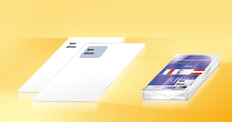 Printmedien, Direktversand, Lettershop, Kuvert, Fensterkuverts, kuvertieren, personalisieren, adressieren, Schrumpffolie, Power-druck